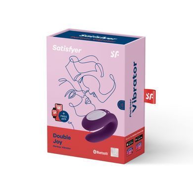 Смарт-вибратор для пар Satisfyer Double Joy Violet, фиолетовый