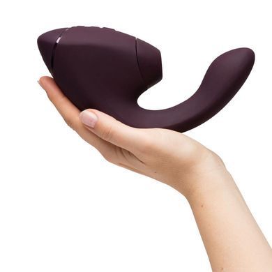 Двойной вакуумный клиторальный стимулятор с вибрацией Womanizer Next Duo &ndash; Dark Purple, фиолетовый