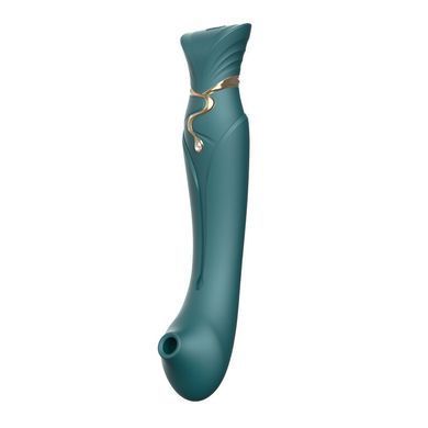 Смартвібратор 3в1 Zalo &mdash; Queen Set Jewel Green, зелений
