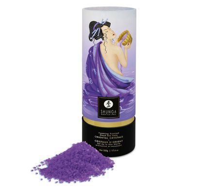 Пенистая соль для ванны Shunga Dead Sea salt Oriental Crystals &mdash; Exotic Fruits, 500 г