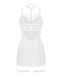 Бэби-долл Obsessive Arrowel White chemise S/M, с декоративным чокером и гартерами