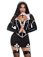 Костюм монашки Leg Avenue Holy Hottie Dress S