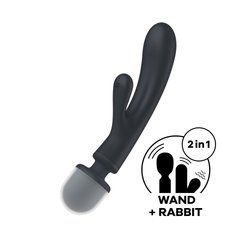 Вибратор-кролик с вибромассажером Satisfyer Triple Lover Grey, серый