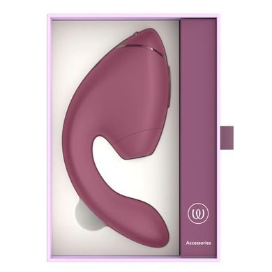 Двойной вакуумный клиторальный стимулятор с вибрацией Womanizer Next Duo - Dusky Pink, розовый