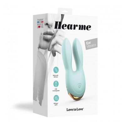 Вибратор-кролик Love To Love Hear Me Menthe, бирюзовый