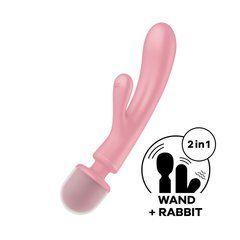 Вибратор-кролик с вибромассажером Satisfyer Triple Lover Pink, розовый