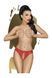 Трусики-тонг Penthouse Naughty Valentine L/XL Red, мереживо, відкритий доступ до інтимних зон