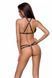 Трусики-стринги из стреп с кружевом LORRY THONG black L/XL - Passion Exclusive