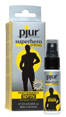 Пролонгувальний спрей pjur Superhero Strong Spray 20 ml, з екстрактом імбиру, всмоктується в шкіру