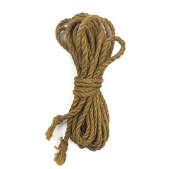 Джутова мотузка BDSM 8 метрів, 6 мм, колір золотий