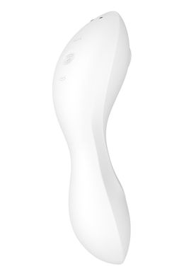 Вакуумный смарт-стимулятор с вибрацией Satisfyer Curvy Trinity 5 (White), управление со смартфона