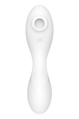 Вакуумний смарт-стимулятор із вібрацією Satisfyer Curvy Trinity 5 (White), керування зі смартфона