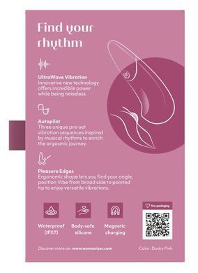 Минивибратор Womanizer Vibe Dusky Pink, розовый
