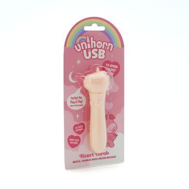 Вибратор-единорожка Unihorn USB Bullet &ndash; Heart Throb, розовый