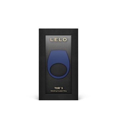Эрекционное кольцо с вибрацией LELO Tor 3 Base Blue, синее