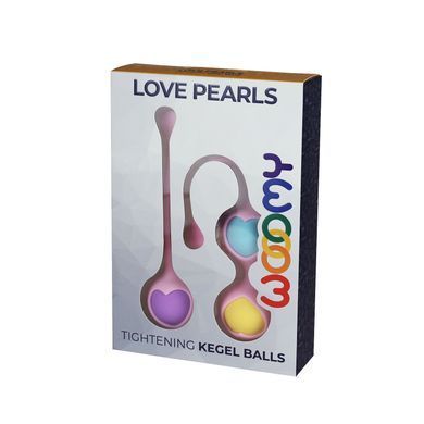 Вагинальные шарики Wooomy Love Pearls, мультицветные