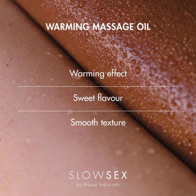 Розігрівальна їстівна масажна олія Bijoux Indiscrets Slow Sex Warming massage oil