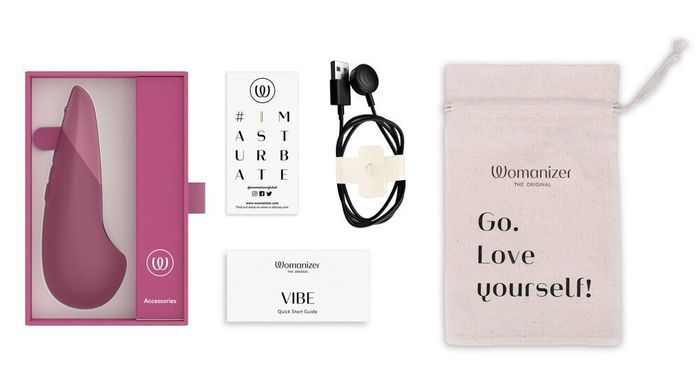 Минивибратор Womanizer Vibe Dusky Pink, розовый
