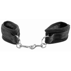 Наручники Sex and Mischief - Beginners Handcuffs Black тканинні, Черный