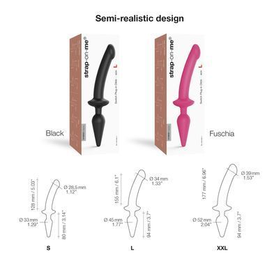 Анальна пробка з дилдо 2в1 Strap-On-Me SWITCH PLUG-IN DILDO Black XXL