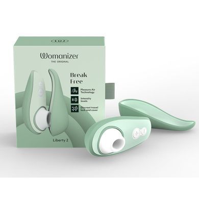 Вакуумний кліторальний стимулятор Womanizer Liberty 2,  Бирюзовый