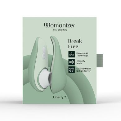 Вакуумний кліторальний стимулятор Womanizer Liberty 2,  Бирюзовый