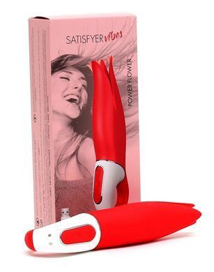 Мощный вибратор Satisfyer Vibes Flower Power, красный