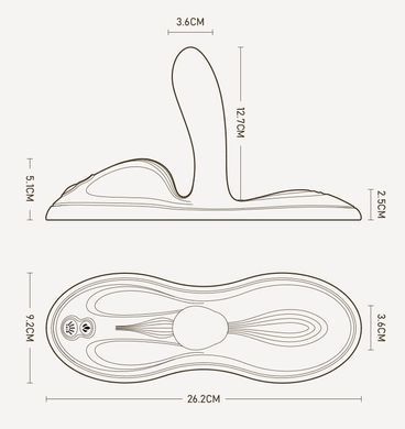 Sit-on-top смарт-вібратор Zalo &ndash; Flora Smart Vibrating Pad Ivory White, білий