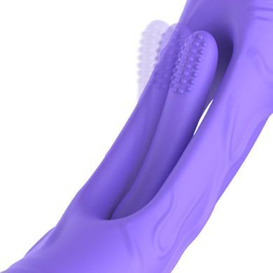 Вібратор Good Vibes Only - Flax Vibrating Dildo with G-Spot Stimulator, фіолетовий