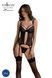 Корсет Passion DROSERA CORSET black, XXL/XXXL, с креплениями для чулок, трусики в комплекте