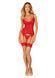 Комплект корсет та стрінги Obsessive Ingridia corset & thong XS/S, червоний