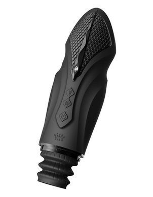 Компактна смарт секс-машина Zalo &ndash; Sesh Obsidian Black, 2 насадки, пульт ДК, кристал Swarovski