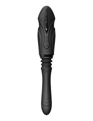 Компактна смарт секс-машина Zalo &ndash; Sesh Obsidian Black, 2 насадки, пульт ДК, кристал Swarovski