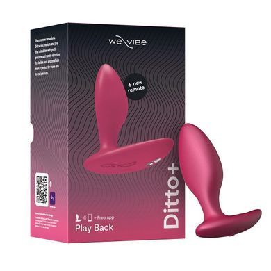 Анальна смарт-вібропробка We-Vibe Ditto+ Cosmic Pink, 10 режимів, пульт ДК