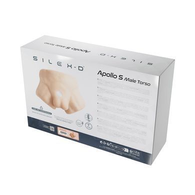 Полуторс с фаллоимитатором на присоске SilexD Apollo S Male Torso карамель