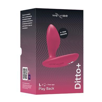 Анальна смарт-вібропробка We-Vibe Ditto+ Cosmic Pink, 10 режимів, пульт ДК