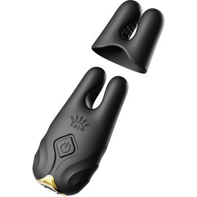 Смарт-вибратор для груди Zalo - Nave Obsidian Black, пульт ДУ, работа через приложение