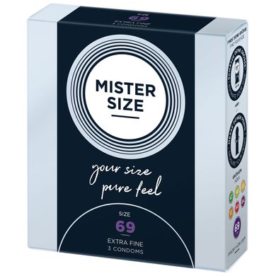 Презервативы Mister Size - pure feel - 69(3 condoms), толщина 0,05 мм