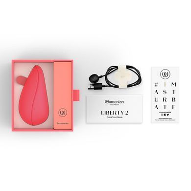 Вакуумний кліторальний стимулятор Womanizer Liberty 2 Vibrant , РОЖЕВИЙ