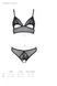 Комплект: бралет з ажурним ліфом та відкритими трусиками Christa Set with Open Bra black XXL/XXXL &mdash;, Черный