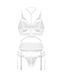 Комплект Obsessive Premisis White 3-pcs crotchless set 2XL/3X