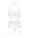 Комплект Obsessive Premisis White 3-pcs crotchless set 2XL/3X