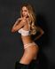 Комплект Obsessive Premisis White 3-pcs crotchless set 2XL/3X