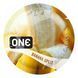 Ароматизований презерватив ONE FlavorWaves Banana Split, 1 шт, жовтий, запах бананового десерту
