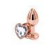 Анальна пробка NS Novelties Rear Assets - Rose Gold Heart - Small - Clear