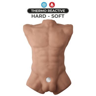 Торс з фалоімітатором на присосці SilexD Apollo L Male Torso карамель