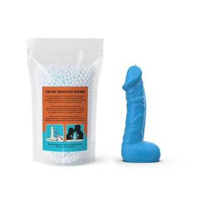 Свічка у вигляді члена Чистий Кайф LARGE Blue, блакитна