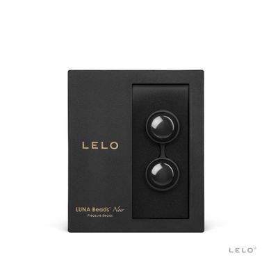 Вагінальні кульки LELO Luna Beads Noir Black, зміщений центр ваги, діаметр 2,9 см, 2х37 г