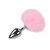 Металева анальна пробка Кролячий хвостик Alive Fluffly Plug L Pink