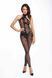 Бодистокинг Noir Handmade F315 Ego, XL, black, прозрачный, верх халтер, молния на все тело